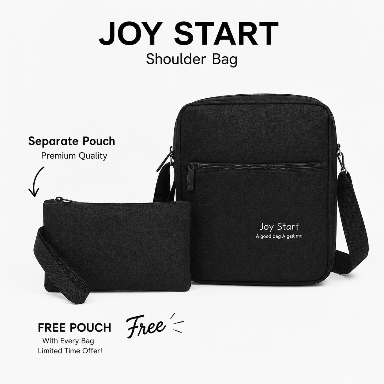 Waterproof Crossbody Sling Bag + Free Pouch