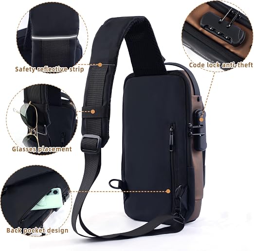 Anti-Theft Crossbody Sling Backpack
