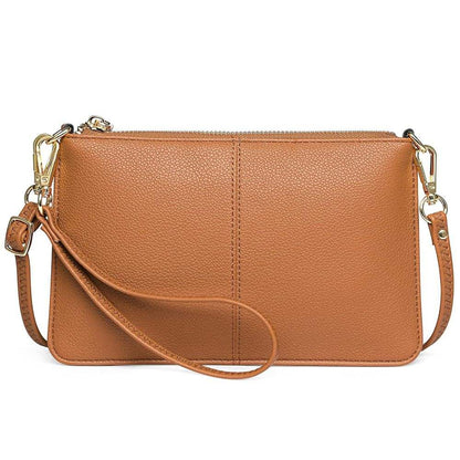 Leather Wristlet Crossbody Wallet Purse