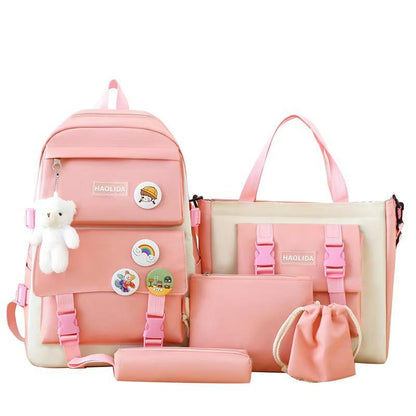 5 Pieces Backpack Set For Girls