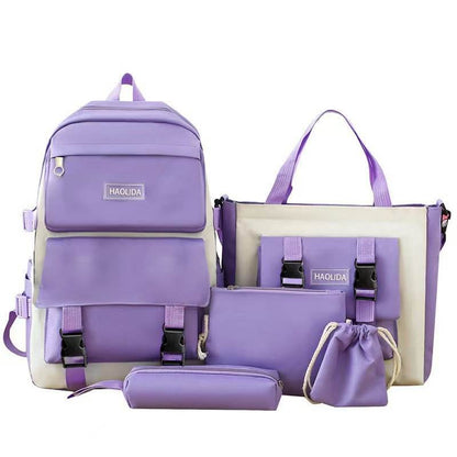 5 Pieces Backpack Set For Girls