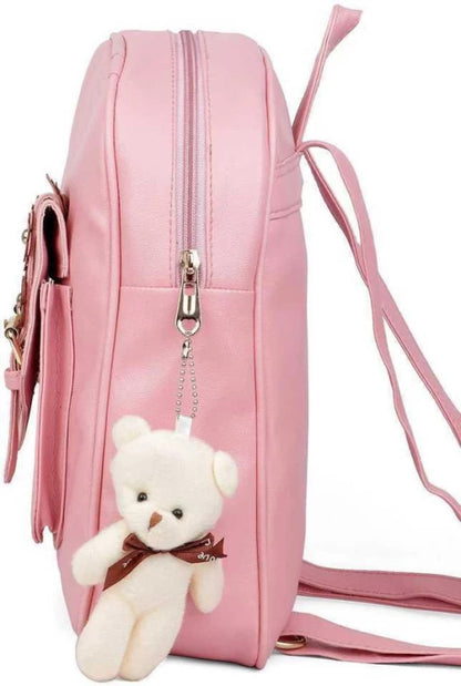 Leather 3 Pcs Backpack Set