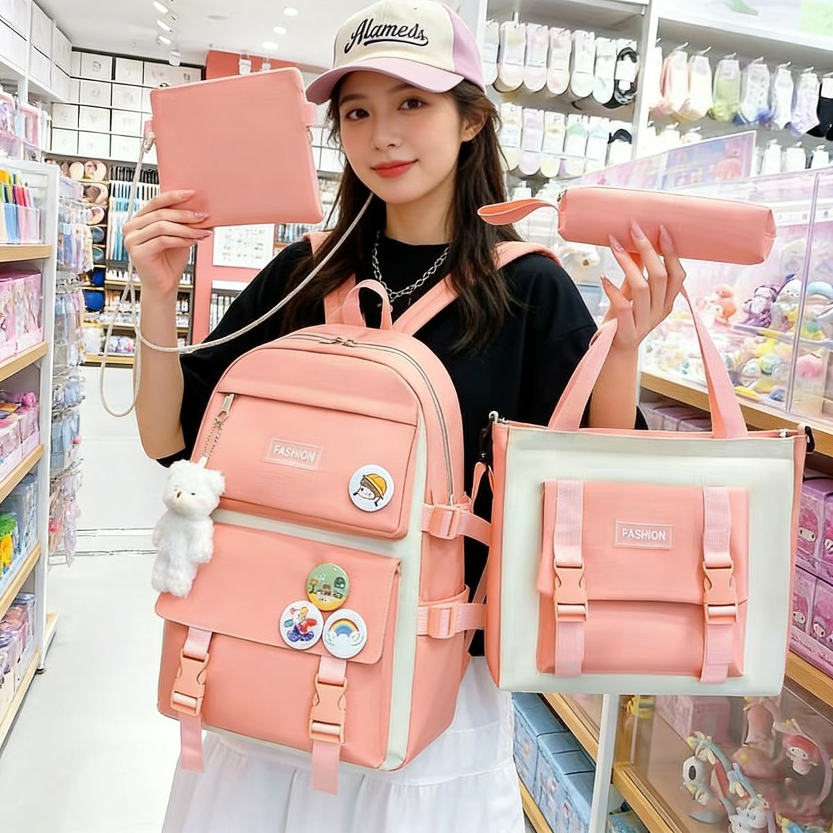 5 Pieces Backpack Set For Girls
