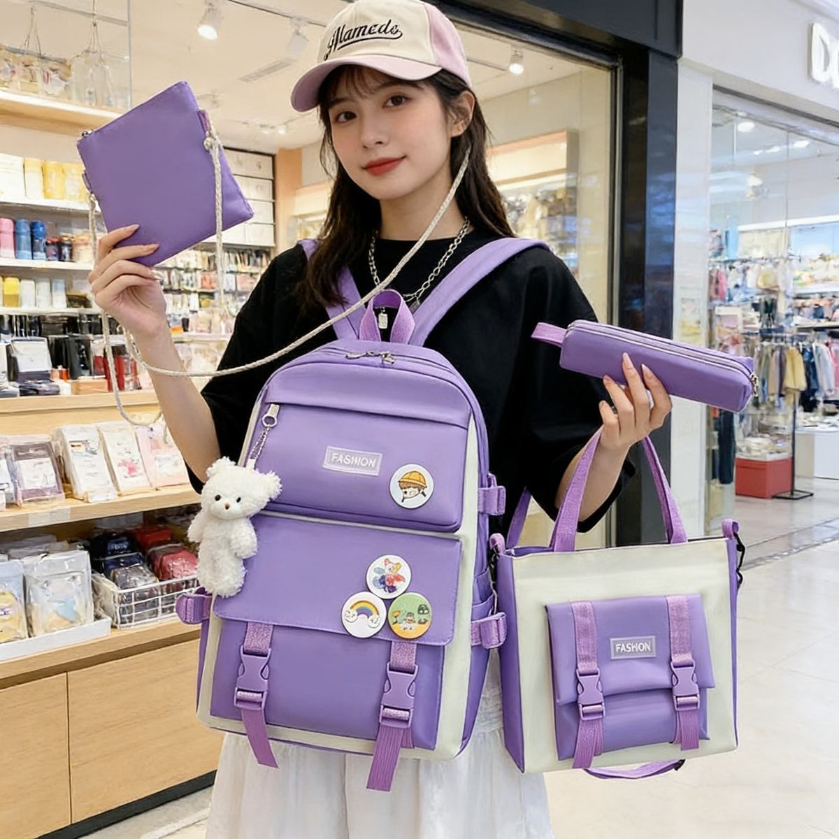 5 Pieces Backpack Set For Girls