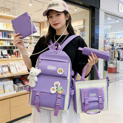 5 Pieces Backpack Set For Girls