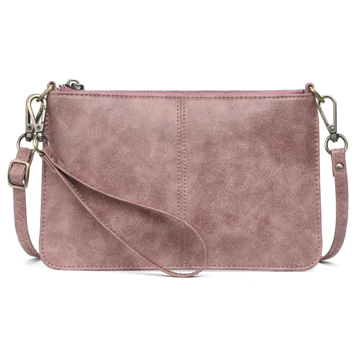 Leather Wristlet Crossbody Wallet Purse