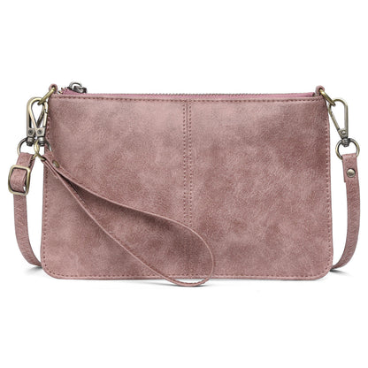 Leather Wristlet Crossbody Wallet Purse